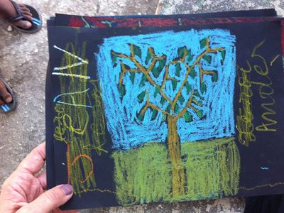 海地-小孩畫作-Drawing Magic Moringa Trees, via projecthopeart.org