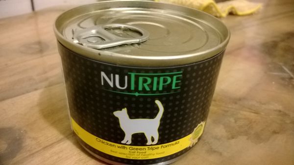Nutripe紐萃寶貓主食罐：嫩雞肉牛肚(Chicken & Green Tripe)，正面